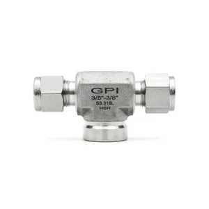 SS316 FEMALE BRANCH TEE ¼”OD*1/4”NPT6000 PSI