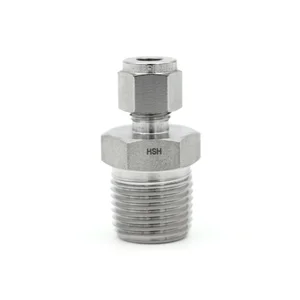 SS316 MALE CONNECTOR 3/8”OD*1/2”NPT6000 PSI