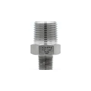 REDUCER HEX NIPPLE 1/4”NPTM X3/8”NPTM S/S 316 6000 PSI